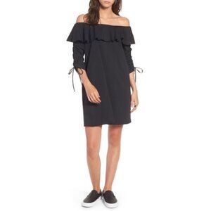 Socialite Cinch Sleeve Off the Shoulder Dress